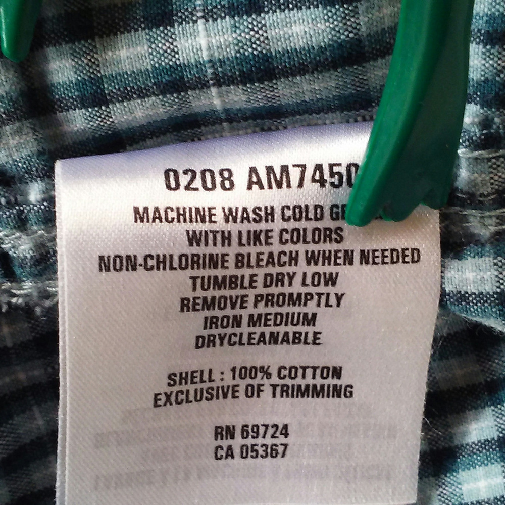 Columbia shirt M Green check LS Button-down collar - Picture 5 of 8
